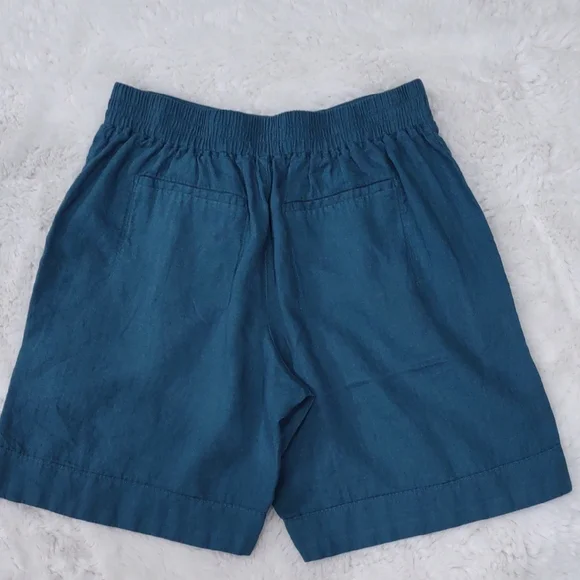 ATHLETA LINEN Shorts with Elastic Waistband and Relaxed Fit - Picture 15 of 15
